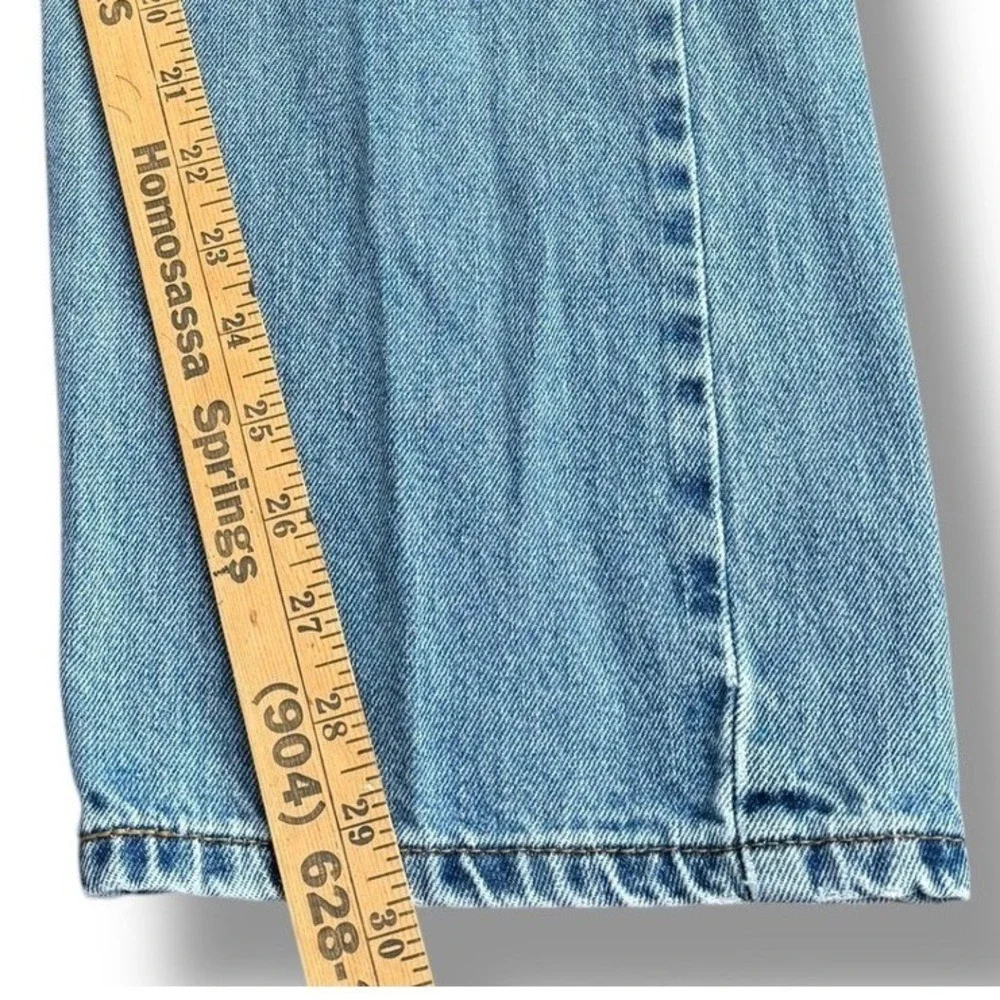 Levis 505 Regular Fit Straight Leg Jeans‎ Mens 42x30 Light Wash Blue Denim